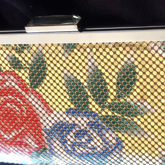 Gunne Sax by Jessica McClintock Mesh Sling Covered Clutch/Crossbody EUC - Picture 8 of 12